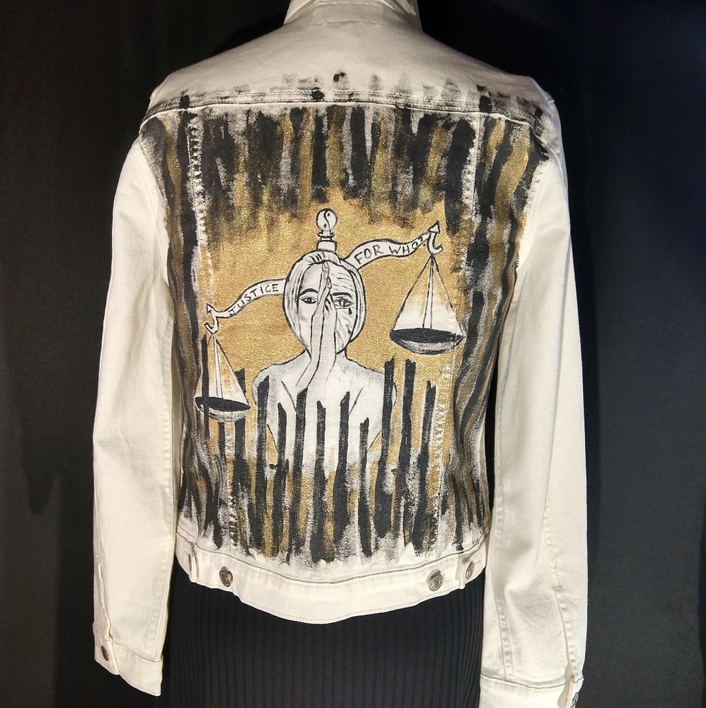Hand painted denim jacket